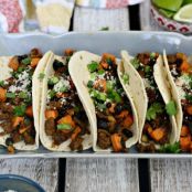 Chorizo, Sweet Potato + Black Bean Tacos