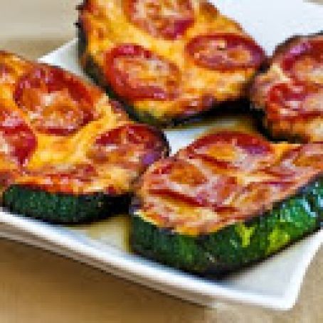 Grilled Zucchini Pizza Slices