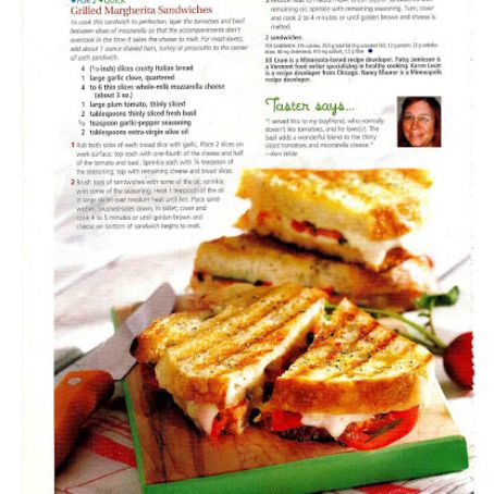Grilled Margherita Sandwiches