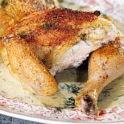 ROAST CHICKEN WITH AVGOLEMONO SAUCE