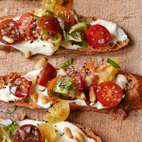 Tomato Crostini with Whipped Feta