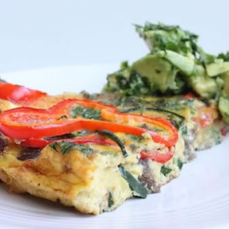 Fajita Fritatta with Avocado Salsa