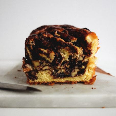 Chocolate Walnut Brioche Babka