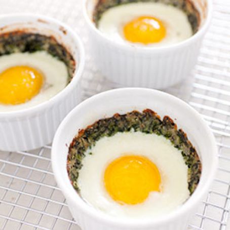 Eggs - Baked Eggs Florentine