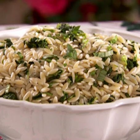Spinach and Basil Orzo