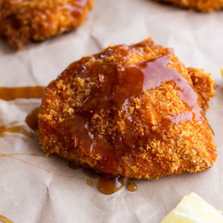 Oven-Fried Southern Chicken With Sweet Honey Bourbon Sauce