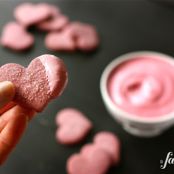 Raspberry Shortbread Hearts & Raspberry Cream Cheese Marshmallow Dip