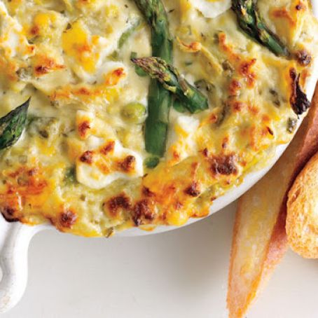 Spring Vegetable and Goat Cheese Dip