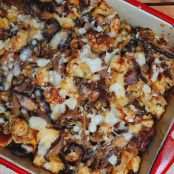 Cheesy Mushroom and Pancetta Bread Pudding  | SAVEUR