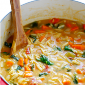 Italian Orzo Spinach Soup