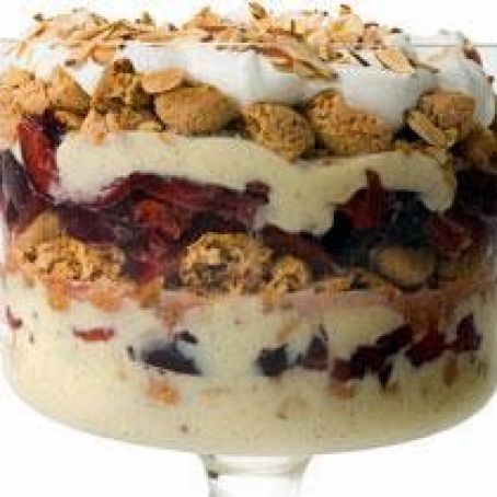 Pluot-Amaretti Trifle