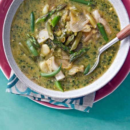 Minestrone Verde with Sicilian Pesto