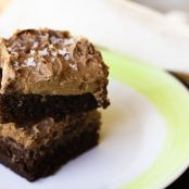 Brownie Cake with Nutella Peanut Butter Frosting