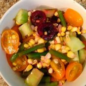 Corn Salad with Summer Fruits and Vegetables