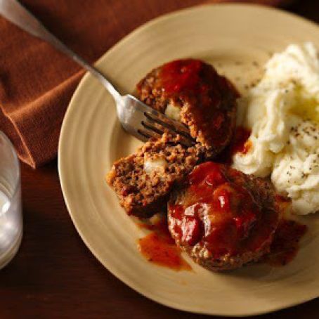 Easy Mini Meat Loaves with Tomato Sauce