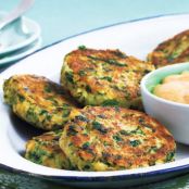 Kale and Potato Cakes With Paprika Lemon Mayo