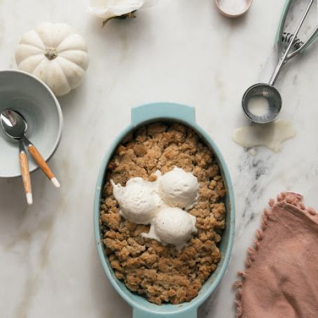 Burnt Butter Pear + Apple Crumble