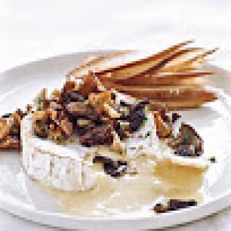 Warm Camembert with Wild Mushroom Fricassee