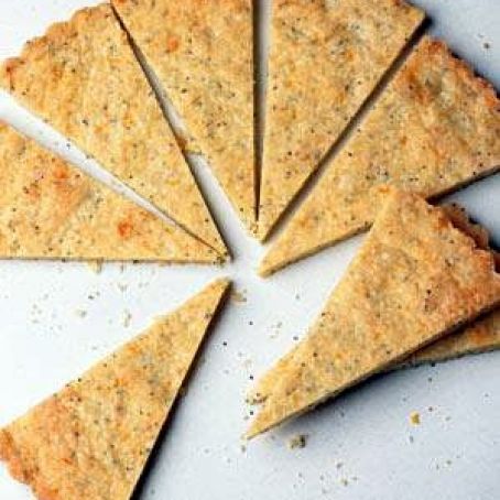 Orange-Poppy Seed Shortbread Wedges Recipe | Real Simple Recipes