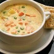 Salmon Chowder With Potatoes and Cheese
