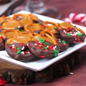 Chocolate Caramel Pretzel Bites