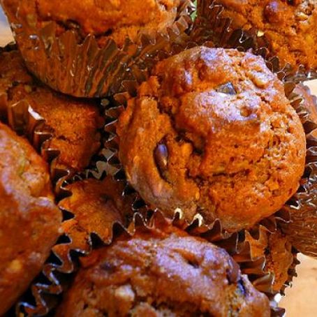 Pumpkin Chocolate Chip Muffins- Healthy
