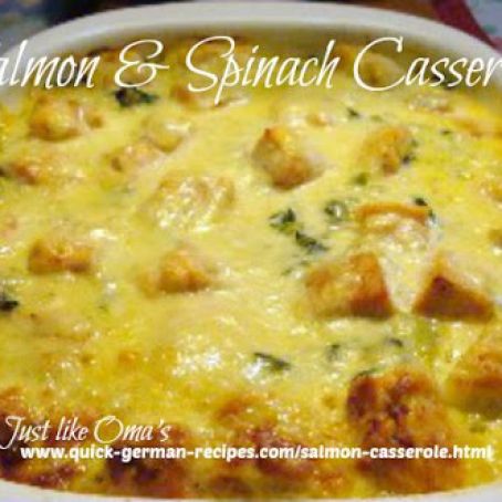Salmon Casserole with Spinach