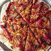 Homemade Pizza with Sweet and Spicy Sauce