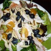 Turkey and Mixed Greens with Blueberries and Sweet Yellow Tomatoes