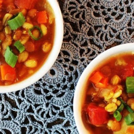 Hearty Barley-Lentil Soup with Potatoes