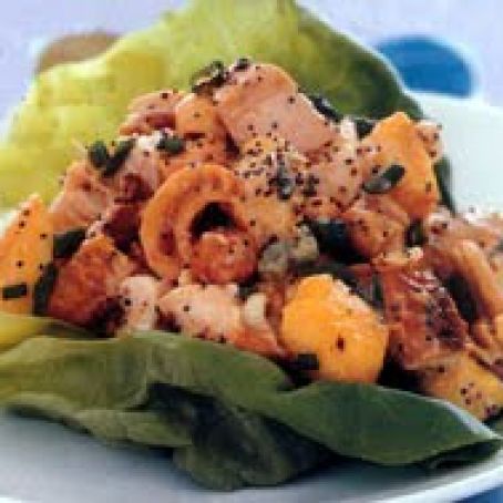 Chicken Salad with Peaches and Salted Cashews