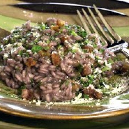Red Wine Risotto with Parmesan