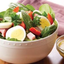 Spinach Salad with Ham & Egg