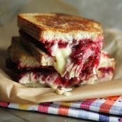 Roasted Turkey, Cranberry and Brie Grilled Cheese