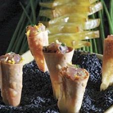 Tuna Tartare in Wonton Cones