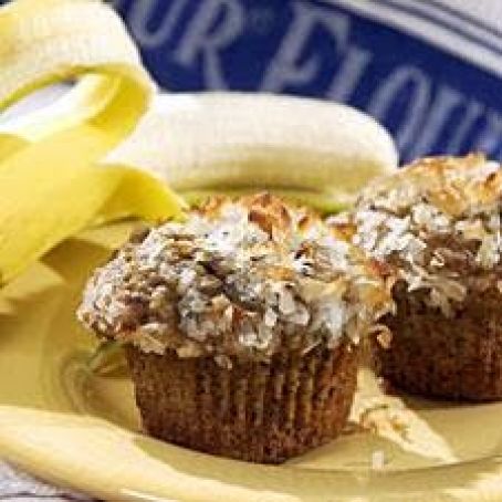 Banana Pina Colada Muffins