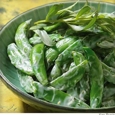 Chilled Snap Peas With Creamy Tarragon Dressing