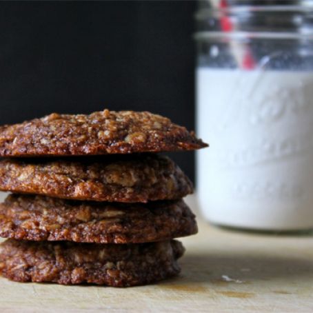 Coconut Oil Espresso Oatmeal Cookies
