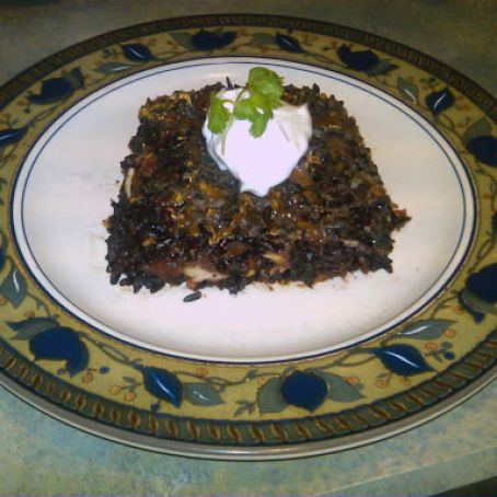 Southwest Midnight Pork and Rice Casserole