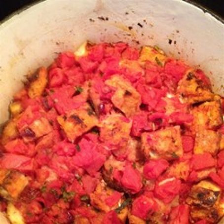Savory Tomato Bread Pudding