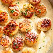 Creamy Garlic Scallops