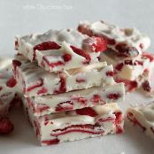 Strawberries and Cream White Chocolate Bark