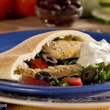 Greek Fish Pitas