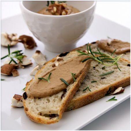 Raw Porcini and Walnut Pate