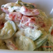 Creamy Cucumber and Tomato Salad
