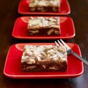 Ghirardelli Chocolate Brownies with Peppermint Bark