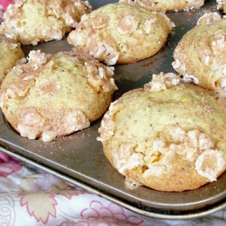 lowfat & crunchy lemon  poppy seed muffins