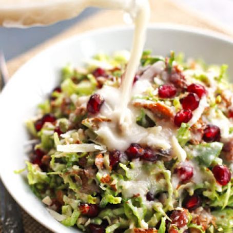 Chopped Brussels Sprout Salad with Creamy Shallot Dressing
