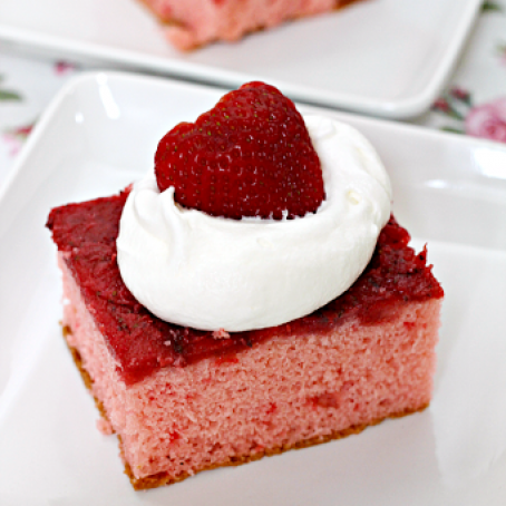 Upside Down Strawberry Cake