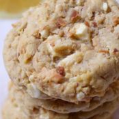 Lemon White Chocolate Chunk Cookies with Toasted Coconut